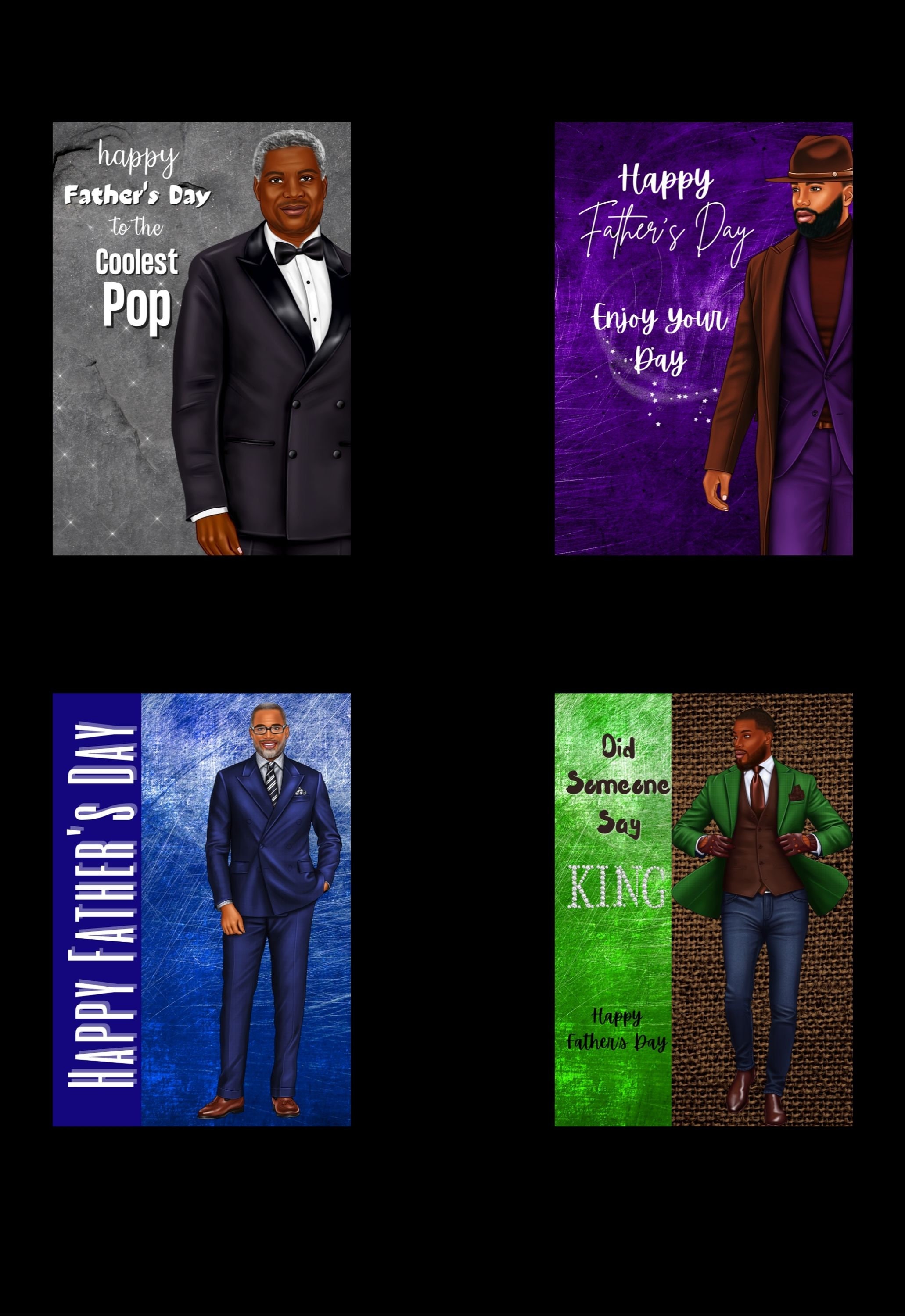 4 - African American Father's Day Cards, Black Father's Day Card