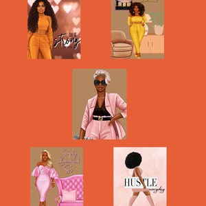 3 - Sister Girl Empowering Cards, Afro-Amerikaanse aanmoedigingskaarten voor vrouwen, Black Expression, Ondersteuningskaarten