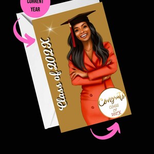 Cartes de remise des diplômes, cartes afro-américaines pour une femme