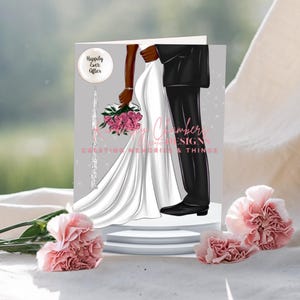 African American Wedding Cards, Beautiful Bride and Bridesmaids Card, Bridal Shower Cards, Black Expressions