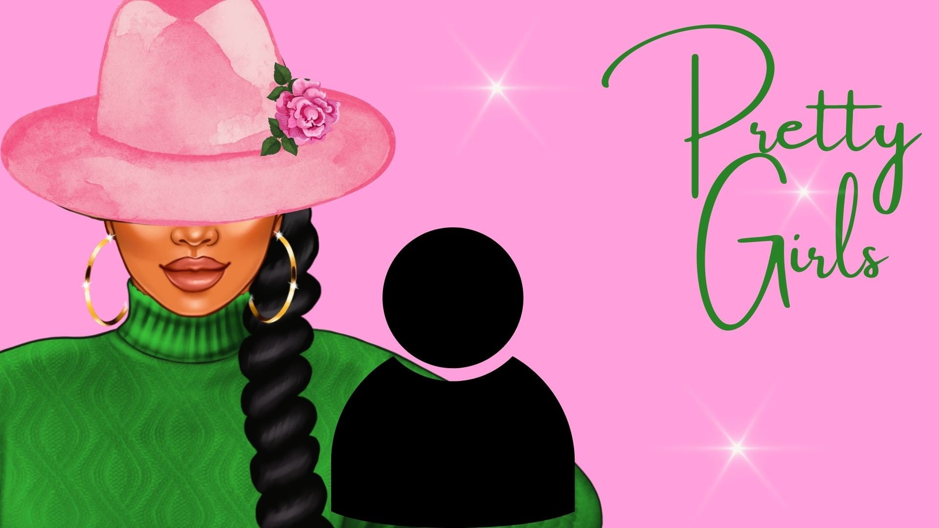 Pink & Green Zoom Backgrounds Video Background Virtual Etsy