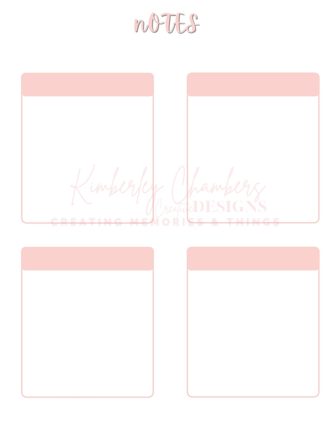 Editable Note Page Templates For Canva Planner Template Etsy France