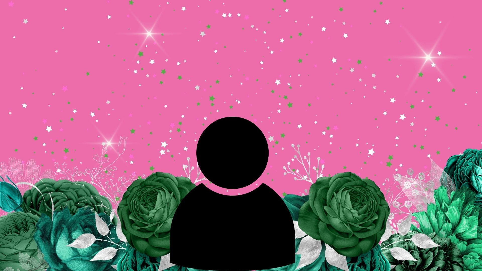 Pink & Green Zoom Backgrounds Video Background Virtual Etsy