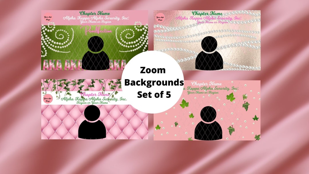 Personalized Pink & Green Zoom Backgrounds, Video Background, Virtual
