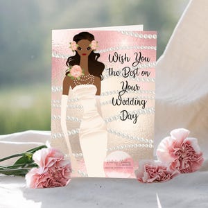 African American Wedding Cards, Beautiful Bride and Bridesmaids Card, Bridal Shower Cards, Black Expressions