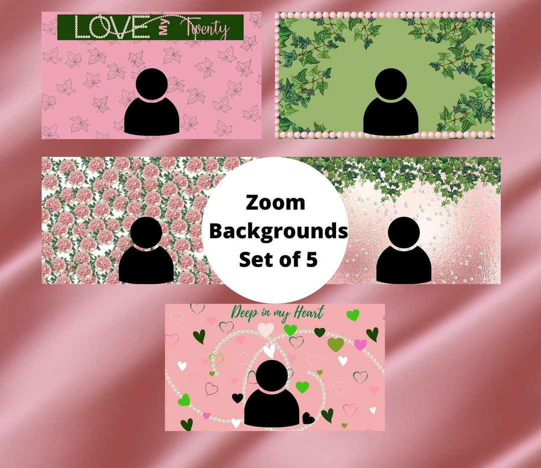 Pink & Green Zoom Backgrounds, Video Background, Virtual Background