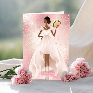 African American Wedding Cards, Beautiful Bride and Bridesmaids Card, Bridal Shower Cards, Black Expressions