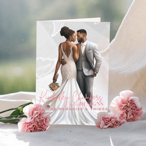 African American Wedding Cards, Beautiful Bride and Bridesmaids Card, Bridal Shower Cards, Black Expressions