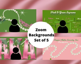 Kwaadaardig Shinkan Waarnemen Pink & Green Zoom Backgrounds Video Background Virtual - Etsy