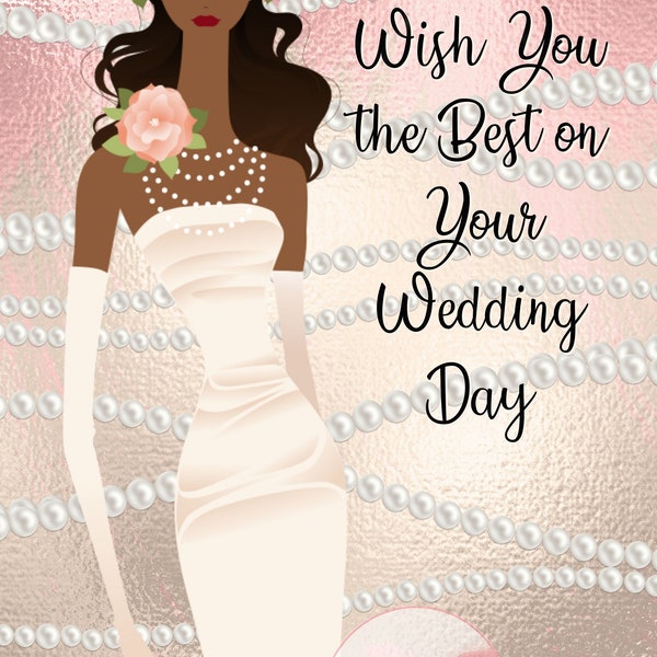 African American Wedding Cards, Beautiful Bride and Bridesmaids Card, Bridal Shower Cards, Black Expressions