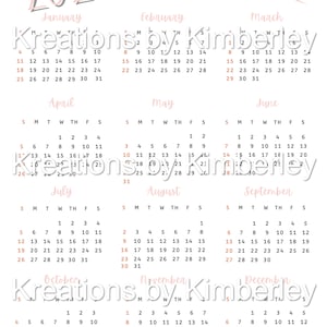 Editable 2026 Calendar 1-page Template 2026 Calendar Canva Editable Calendar Planner US Letter 