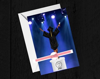 Tarjetas de graduación azules destacadas, tarjetas afroamericanas 2022