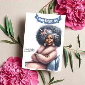 Cartes de fête des mères afro-américaines, carte de fête des mères noire, carte de fête des mères pour femme, maman, grand-mère
