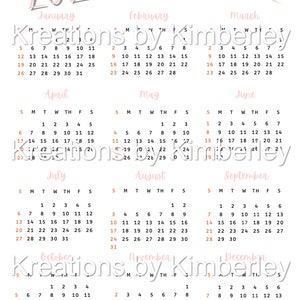 Editable 2025 Calendar 1-page Template 2025 Calendar Canva Editable Calendar Planner US Letter 