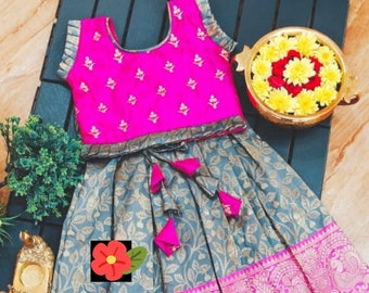 pattu langa blouse designs for kids