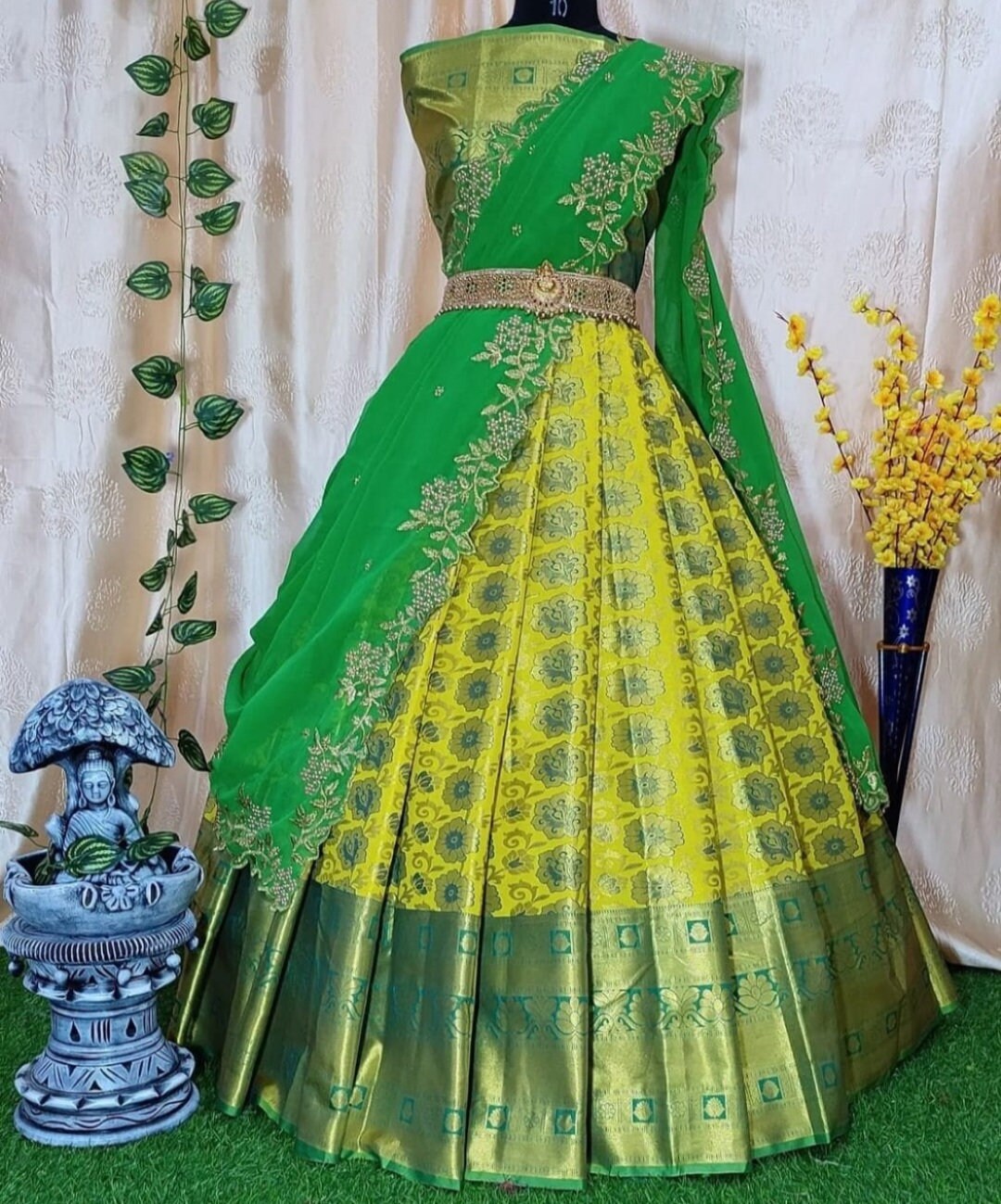Inspired Designer Half Saree Lehenga Choli Ghagra Pattu Pavada Etsy Ireland