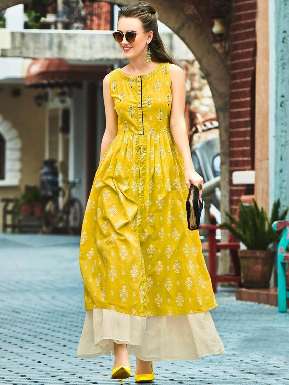 yellow western top
