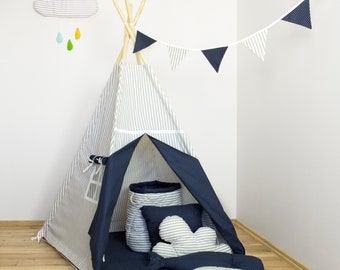 Ein Zelt Tipi für ein Kind abends Märchen set mini