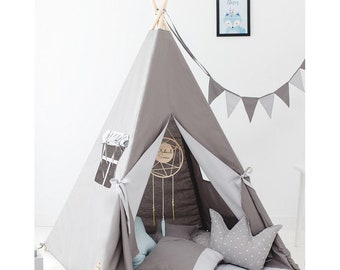 Ein Tipi Zelt für ein Baby Grey Morgen-set