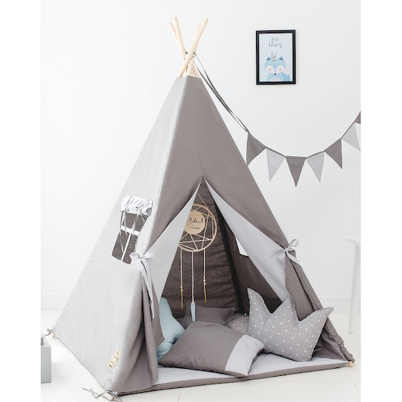 tipi Tent for Baby grey morning set