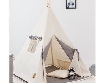 Baby Teepee Zelt - naturgrau