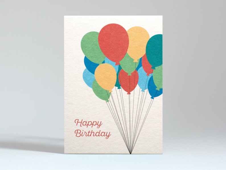 Postcard Happy Birthday Balloons image 1