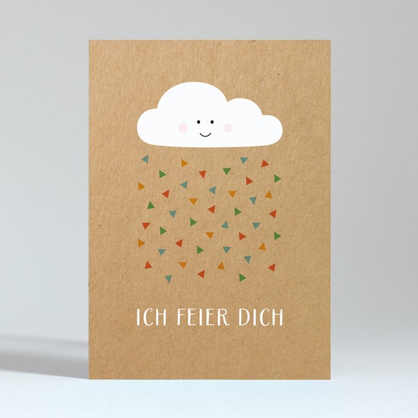 Postkarte "Ich feier Dich" (Wolke)