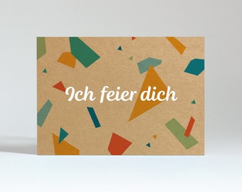 Postkarte "Ich feier dich" (geometric)