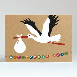 Postkarte "Willkommen Baby"