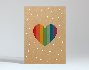 Postkarte "Regenbogenherz"