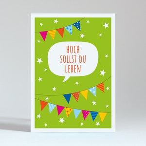 Postkarte "Hoch sollst du leben"