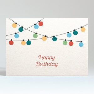 Postkarte "Happy Birthday - Girlande"
