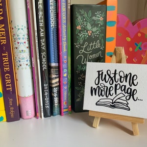 Mini Canvas Art | Book Lover Gift, Desk Decor, Reader Accent