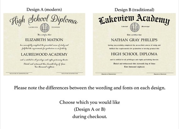 customized homeschool high school diploma graduation etsy