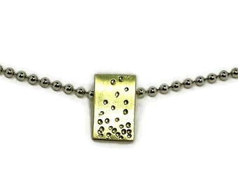 Chaîne pendentif or 585 chaîne en or avec pendentif chaîne bicolore pendentif géométrique cadeaux uniques chaîne en or femmes