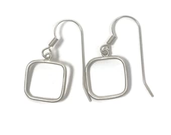 Geometric earrings, earrings silver, earrings geometric shapes, earrings geometric silver, hanging earrings