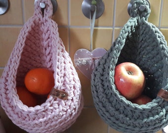 Crocheted basket, jewelry basket, utensil, storage basket, decorative basket