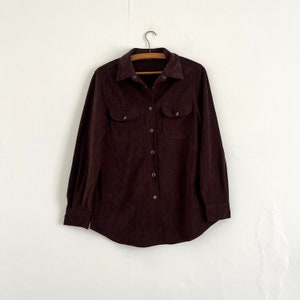 real suede over sized shirt ブラウン real suede over sized shirt ブラウン