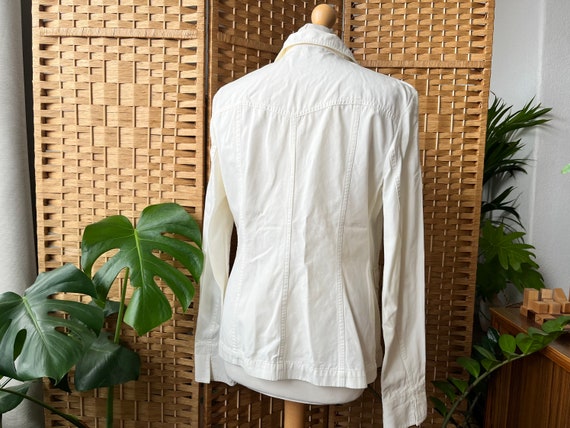Vintage Jaeger white chore jacket S 12 // y2k fre… - image 5