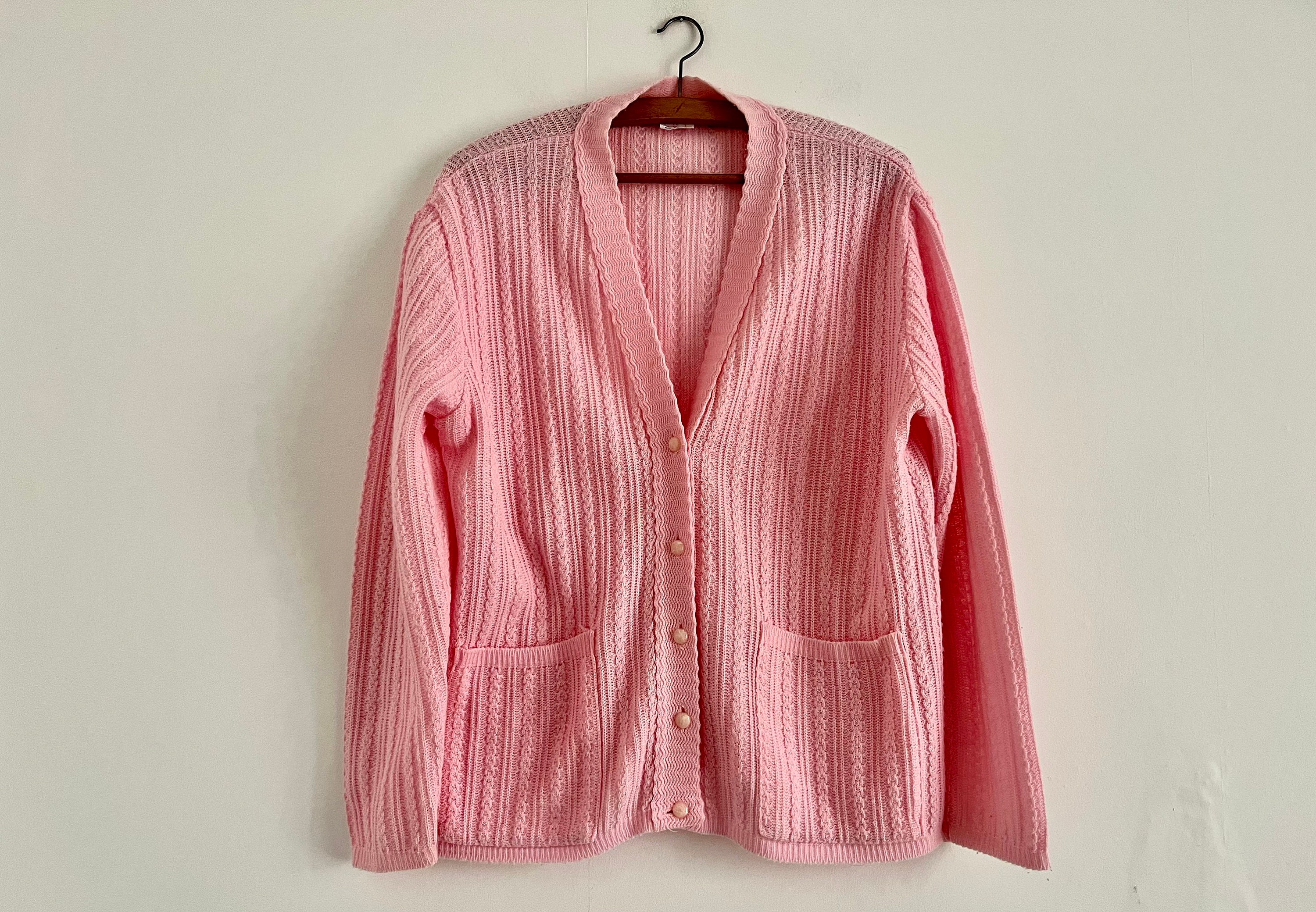Fluffy Pink Cardigan - Etsy UK