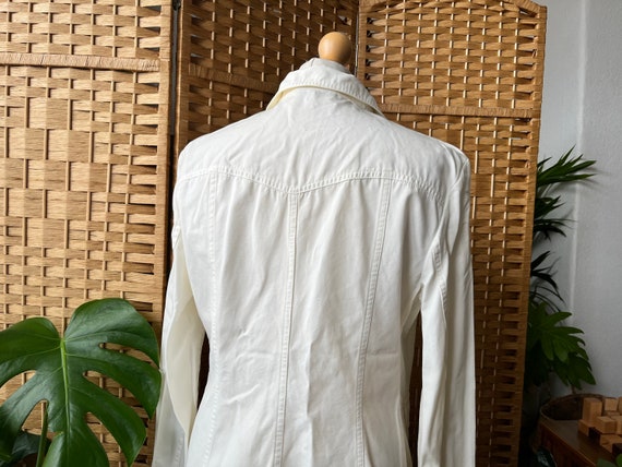 Vintage Jaeger white chore jacket S 12 // y2k fre… - image 4