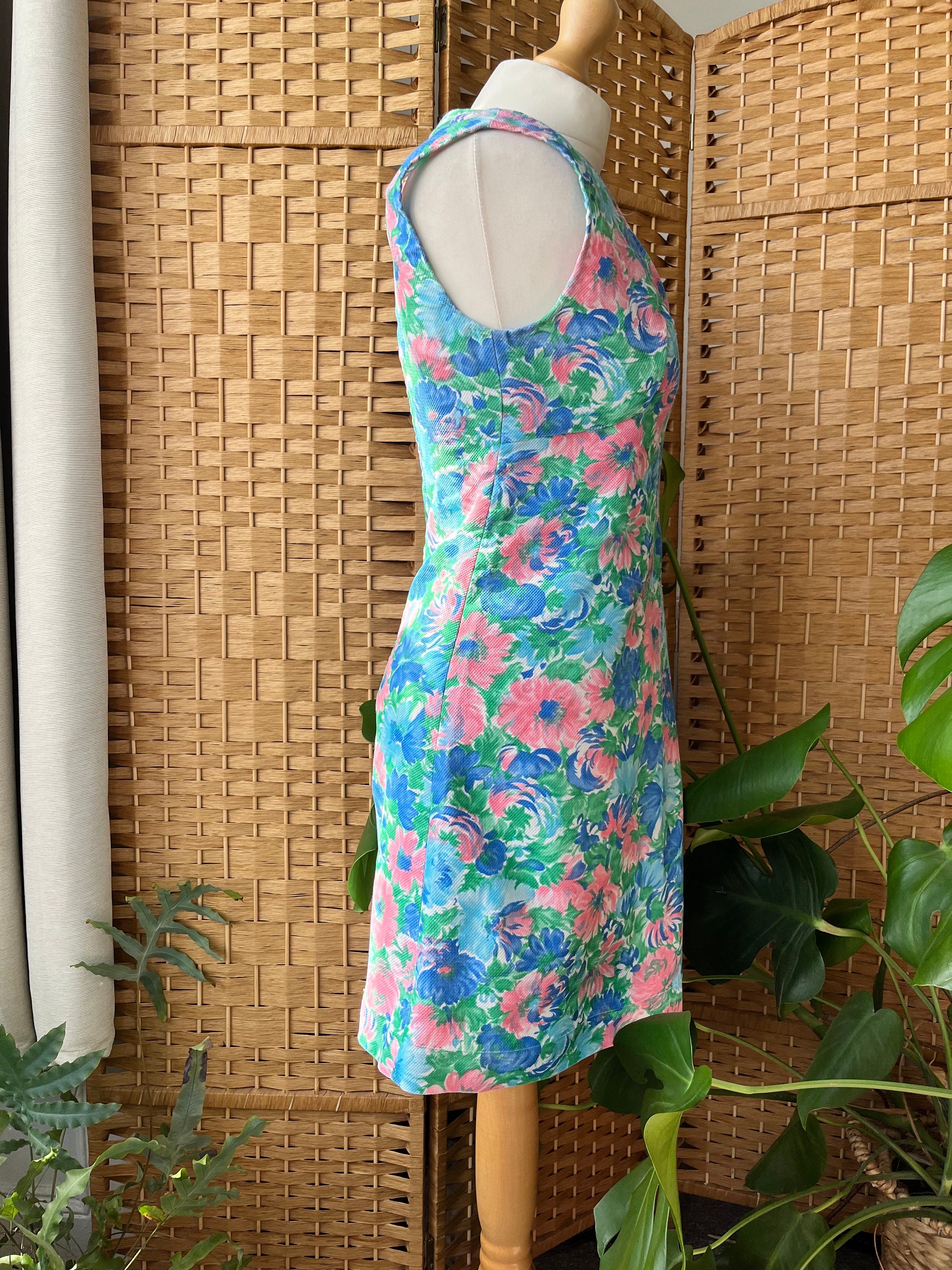 1960s Mini Dress S M // True Vintage A Line Power Mod V Neck Mini Dress ...