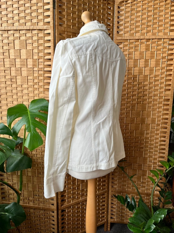 Vintage Jaeger white chore jacket S 12 // y2k fre… - image 6