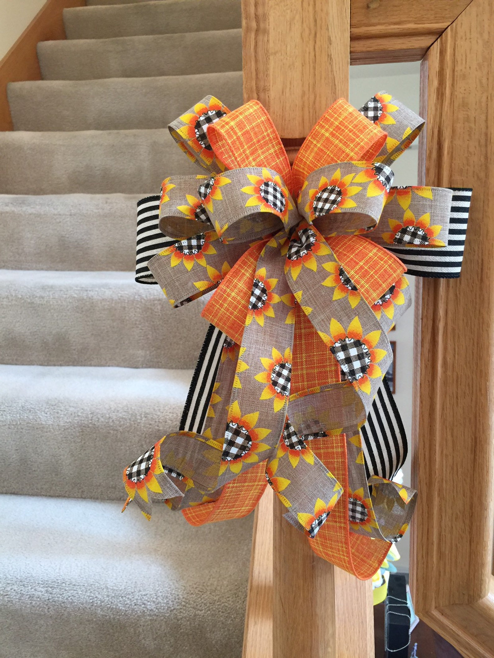 Fall Bow Lantern Bow for Fall Decor Autumn Bow for Fall Etsy