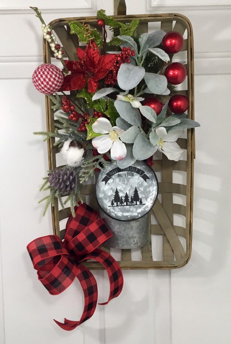 Christmas Tobacco Basket Tobacco Basket for Wall Decor Etsy