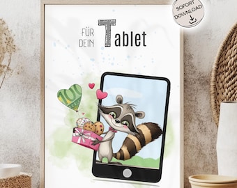 Gift of money for a tablet birthday | Giving money to a tablet | Tablet money gift PDF instant download | Gift of money, small wish fulfiller, tablet