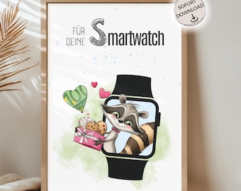 Birthday Money Gift | Birthday Present | Smartwatch Money Gift Watch PDF Instant Download Gift Money Small Wish Fulfiller