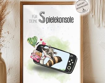 Cash gift for a game console, gift voucher for a console, instant download gift for gamers, gift for teenagers, wish fulfiller for gamers & gamers