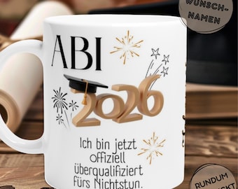 Graduation Gift Mug, Class of 2026, Graduate Gift for Students, Graduates Passed the Abitur, Gift for Graduation 2026, Gift Idea