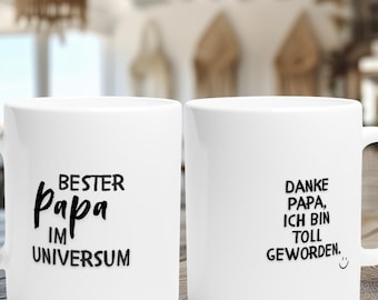 Beste vader van het universum cadeau mok papa bedankt papa ik ben een geweldig grappig cadeau geworden voor Vaderdag verjaardag vader koffiemok